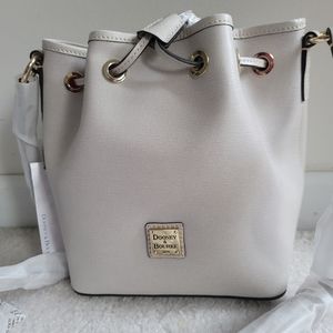 DOONEY & BOURKE SAFFIANO KENDALL CROSSBODY ECRU WHITE SMALL